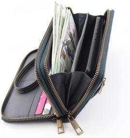 img 2 attached to Double Zipper Clutch Wallet Cellphone Women's Handbags & Wallets : Wallets