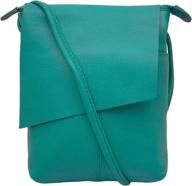 ili new york leather crossbody women's handbags & wallets ~ crossbody bags logo