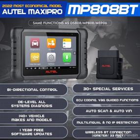 img 2 attached to Autel MaxiPRO MP808BT: Беспроводной двунаправленный автомобильный диагностический инструмент с обновлениями на 2 года, кодированием ЭБУ и более 30 услугами для скрытых функций и настройки коленчатого вала - Версия 2022