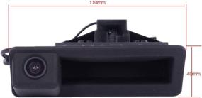 img 2 attached to 🚘 LIEBMAYA Car Trunk Handle Backup Camera - 170° Rear View HD Camera for BMW E60, E61, E70, E71, E72, E82, E88, E84, E90, E91, E92, E93, X1, X5