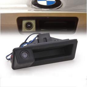 img 3 attached to 🚘 LIEBMAYA Car Trunk Handle Backup Camera - 170° Rear View HD Camera for BMW E60, E61, E70, E71, E72, E82, E88, E84, E90, E91, E92, E93, X1, X5