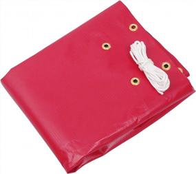 img 1 attached to Upgrade Your Cart With HIGOOD 12-Bushel Replacement Liner - Vinyl, Red, 36"L X 26"W X 28"H