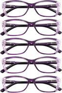 4 pairs/5 pairs reading glasses with spring hinge, blue light blocking eyewear for women/men - visionglobal logo