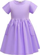 trikalor dresses sleeve pleated pockets girls' clothing ~ dresses logo