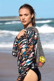 img 2 attached to Stay Stylish and Protected with AXESEA Printed Surfing Women's Clothing at Swimsuits & Cover Ups