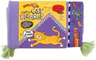 fat cat fleecy blanket purple logo