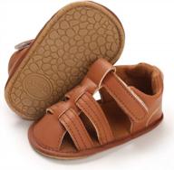 soft sole first walker sandals for baby boys and girls - non-slip outdoor summer shoes by lafegen (0-18 months) logo