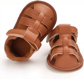 img 1 attached to Soft Sole First Walker Sandals For Baby Boys And Girls - Non-Slip Outdoor Summer Shoes By LAFEGEN (0-18 Months)