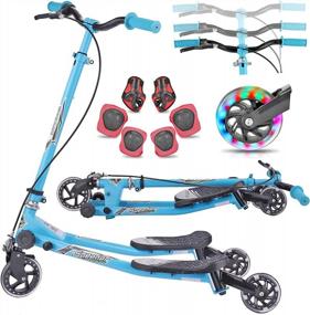 img 4 attached to 3-Wheel Swing Wiggle Speeder Scooter For Kids Ages 3-8 - Adjustable Handlebar Height & Self-Propelling Foldable Drifting Design!