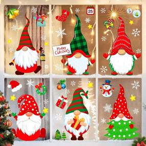 img 4 attached to 9 Sheets Of OCATO Christmas Gnome Window Clings - Static Window Decals For Glass Windows Decoration - Festive Window Stickers For Gnome Christmas Ornaments And Party Supplies