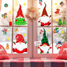 img 1 attached to 9 Sheets Of OCATO Christmas Gnome Window Clings - Static Window Decals For Glass Windows Decoration - Festive Window Stickers For Gnome Christmas Ornaments And Party Supplies