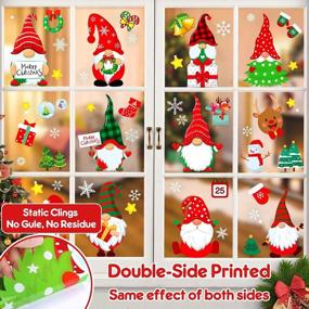 img 3 attached to 9 Sheets Of OCATO Christmas Gnome Window Clings - Static Window Decals For Glass Windows Decoration - Festive Window Stickers For Gnome Christmas Ornaments And Party Supplies