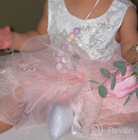 img 1 attached to Stunning Backless Princess Tutu Dress with Lace Flowers for Little Girls - Perfect for Weddings, Bridesmaids, and Formal Occasions review by Eddy Borghesi