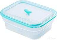 🌊 pristain platinum: versatile and sustainable silicone food-grade collapsible container (aquamarine) логотип