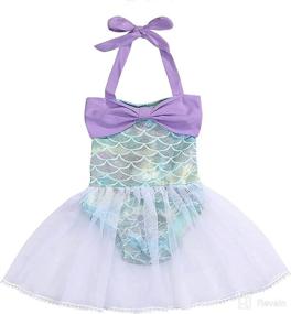 img 4 attached to Mermaid Bodysuit Jumpsuit Sunsuit Swimsuits Apparel & Accessories Baby Boys