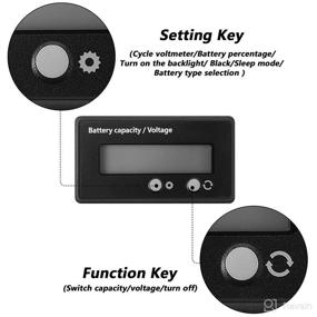 img 2 attached to 🔋 DC Battery Meter with Alarm and Front Setting Key - Battery Capacity Voltage Indicator and Gauge Monitors for 12V, 24V, 36V, 48V, 72V Systems - Ideal for Acid and Lithium-ion Batteries (Blue)