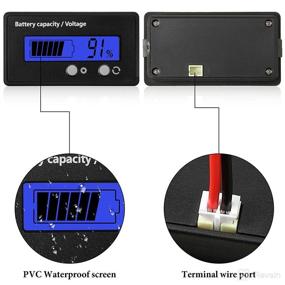 img 1 attached to 🔋 DC Battery Meter with Alarm and Front Setting Key - Battery Capacity Voltage Indicator and Gauge Monitors for 12V, 24V, 36V, 48V, 72V Systems - Ideal for Acid and Lithium-ion Batteries (Blue)