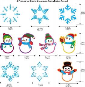 img 3 attached to ERKOON 50 Pcs Colorful Winter Mix Cut-Outs, Winter Bulletin Board Classroom Decoration Snowflake Snowman Paper-Cut Christmas Embellishment With Glue Dots Christmas Winter Theme Party For School