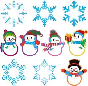 img 4 attached to ERKOON 50 Pcs Colorful Winter Mix Cut-Outs, Winter Bulletin Board Classroom Decoration Snowflake Snowman Paper-Cut Christmas Embellishment With Glue Dots Christmas Winter Theme Party For School
