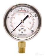 🔍 durachoice 2-1/2" oil filled pressure gauge – stainless steel case, brass, 1/4" npt, lower mount connection 0-200psi: high quality industrial pressure measurement solution логотип