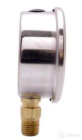 img 3 attached to 🔍 DuraChoice 2-1/2" Oil Filled Pressure Gauge – Stainless Steel Case, Brass, 1/4" NPT, Lower Mount Connection 0-200PSI: High Quality Industrial Pressure Measurement Solution