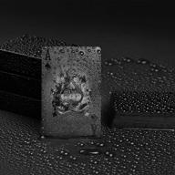 joyoldelf крутая чёрная фольга покерных игральных карт, водонепроницаемый колодец карт с подарочной коробкой, используйте для вечеринок и игр логотип