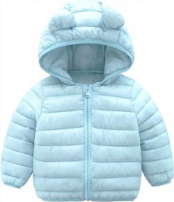 img 4 attached to Оставайтесь в тепле и уюте: зимние утепленные куртки с капюшоном CECORC для детей, мальчиков, девочек, младенцев и малышей.