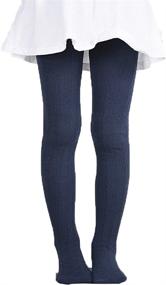 img 4 attached to 🧦 Monvecle Cotton Stretch Footed Girls' Stockings - Socks & Tights for Clothing