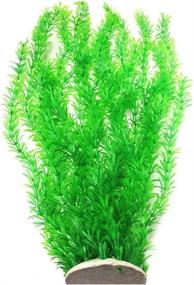 img 1 attached to Extra Large 23 Inches Tall Lantian Grass Cluster Aquarium Décor Plastic Plants in Green