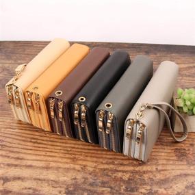 img 1 attached to Classic Leatherette Zip Around Wallet Women's Handbags & Wallets : Wristlets