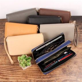 img 2 attached to Classic Leatherette Zip Around Wallet Women's Handbags & Wallets : Wristlets