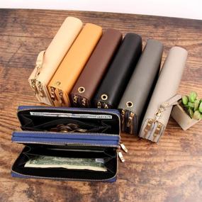img 3 attached to Classic Leatherette Zip Around Wallet Women's Handbags & Wallets : Wristlets