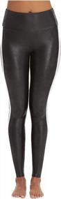 img 2 attached to SPANX Women'S Faux Leather Leggings With Side Stripes