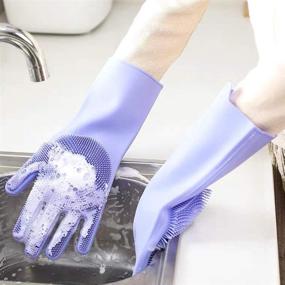 img 1 attached to Senbor Reusable Household Dishwashing Purple Brush