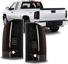 img 4 attached to Модернизированные светодиодные задние фонари Winjet для Chevy Silverado [2007-2014] - светодиодные задние фонари со стороны водителя и пассажира с прозрачными линзами для Silverado 1500, 2500 и 3500