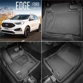 img 3 attached to 🚗 3D MAXpider L1FR09301509 Ford Edge 2015-2020 All-Weather Car Floor Mats | Custom Fit Kagu Series, Black