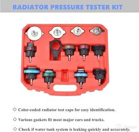 img 2 attached to 🔧 Enhanced 15PCS Auto Cooling System Radiator Pressure Tester Kit with Pump Gauge & HD Adapter