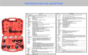 img 3 attached to 🔧 Enhanced 15PCS Auto Cooling System Radiator Pressure Tester Kit with Pump Gauge & HD Adapter