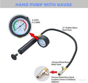 img 1 attached to 🔧 Enhanced 15PCS Auto Cooling System Radiator Pressure Tester Kit with Pump Gauge & HD Adapter