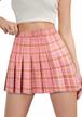 women's plaid pleated skirts us size with high waist shorts a line skater tennis logo