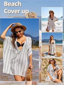 img 3 attached to ADOME Women'S Oversized V-Neck Swimsuit Cover Up For Beach And Swimwear
