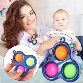 img 1 attached to SCIONE Metal Fidget Popper Toy Duo: миниатюрные брелки с сенсорным снятием стресса для всех возрастов