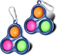 scione metal fidget popper toy duo: keychain miniatures with sensory stress relief for all ages logo