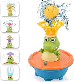 img 4 attached to HCFJEH Crocodile Sprinkler Bathtub Toddlers