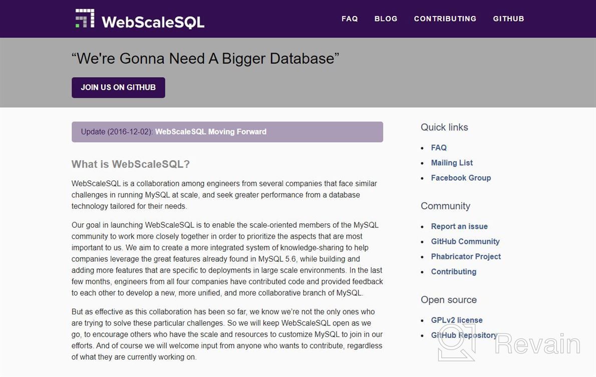 img 1 attached to WebScaleSQL review by Tray Smith