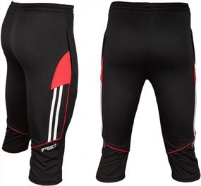 img 2 attached to Мужские брюки длиной 3/4 для бега, тренировок и футбола от Shinestone