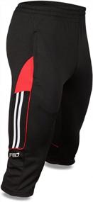 img 4 attached to Мужские брюки длиной 3/4 для бега, тренировок и футбола от Shinestone