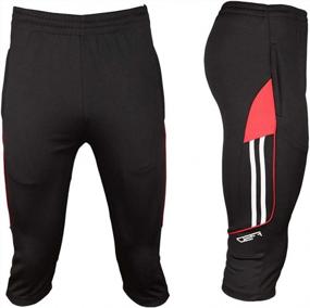 img 1 attached to Мужские брюки длиной 3/4 для бега, тренировок и футбола от Shinestone