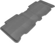 3d maxpider second row custom fit all-weather floor mat for select toyota rav4 models - kagu rubber (gray) logo