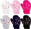 cooraby 6 pairs toddler magic mittens gloves winter kids mittens unisex baby warm knitted stretch gloves logo